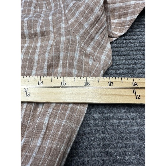 Jessica‎ Simpson Romper Womens Small Brown Gingham Wrap Belted Shorts Cotton New - Picture 3 of 10